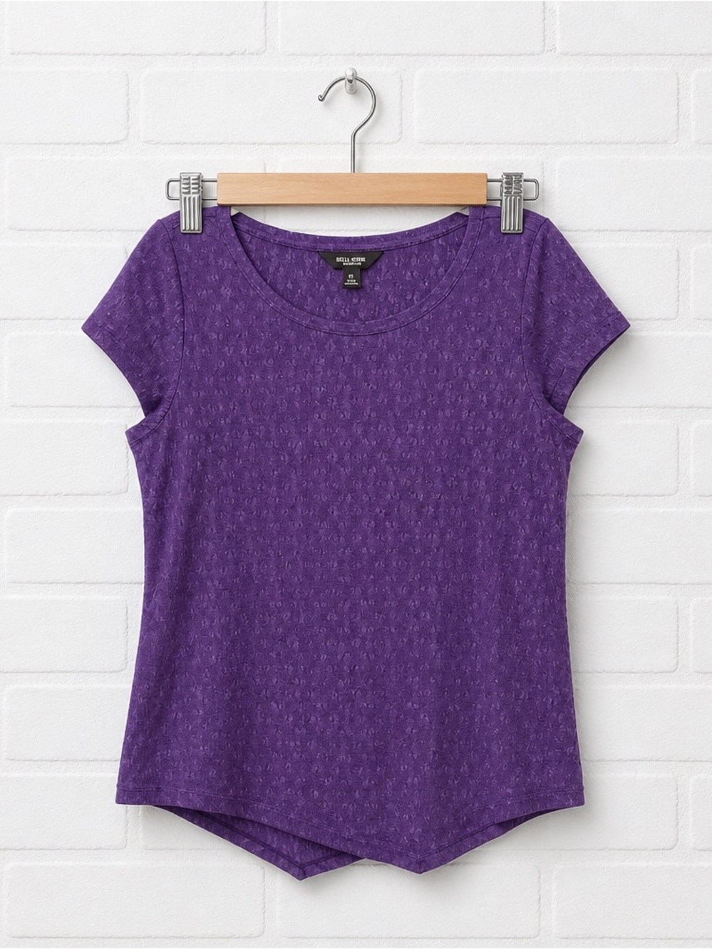 Simple Vera Vera Wang purple textured top Size XL